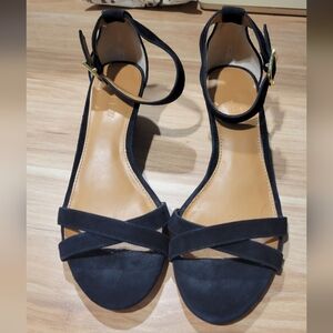 J. Crew Black and Tan Wedges